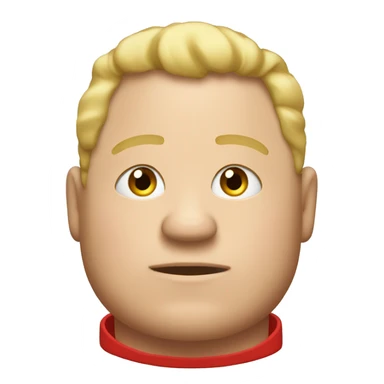 fat man in blonde man in red sweatsuit  sticker