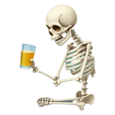 Skeleton drinking chimarrão sticker