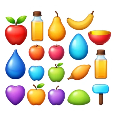 group of assorted objects emoji sticker