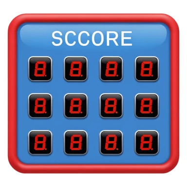  score board blue (#00A3E0) and red (#F9423A) sticker