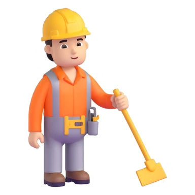 builder constructing himself, self-creation sticker