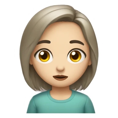 Una cariata triste con unas x en los ojos y humo de su boca sticker