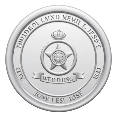 the wedding license sticker