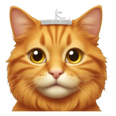 All orange cat with tiara sticker