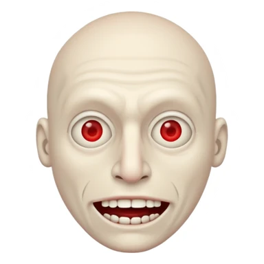 Creepy man with big mouth and no nose and ears no nose sticker