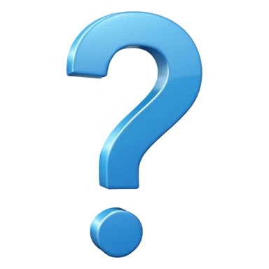 signo de interrogacion azul  sticker