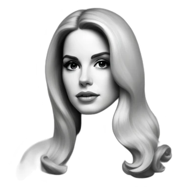 Lana Del Rey “Ultraviolence” letter emoji in black and white. Only text. sticker