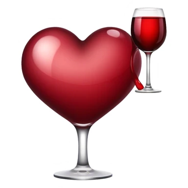 wine red heart  sticker