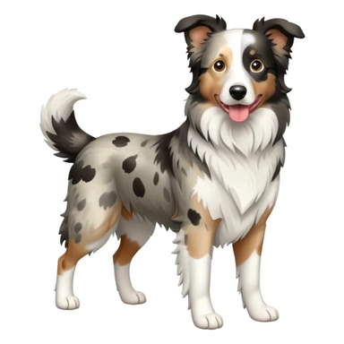 Merle Border Collie dog full body sticker