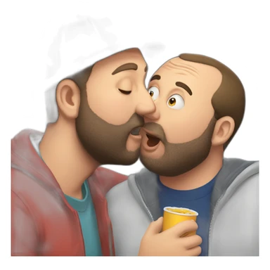 tom segura kissing bert kreischer sticker
