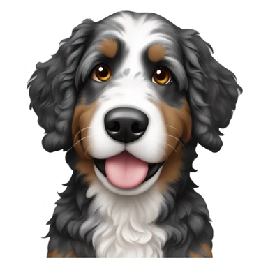 tri merle bernedoodle sticker