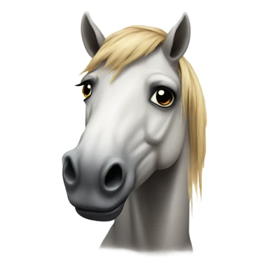 Sad horse with tear coming out of eye sticker