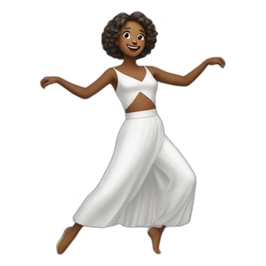 dancing lady sticker