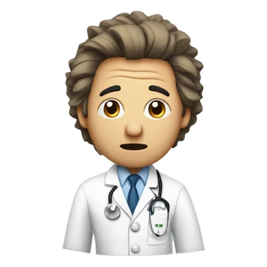 Stressed doctor sticker