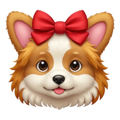 Cute puppy with bow sticker