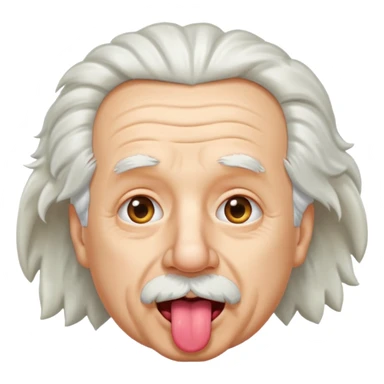 Einstein stick out your tongue sticker