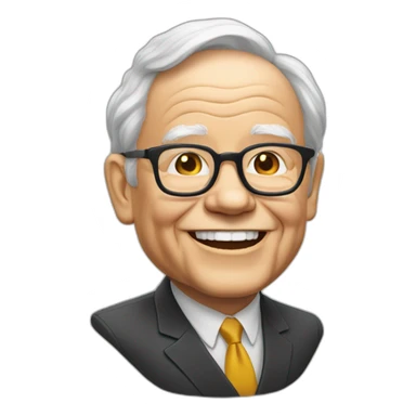 warren buffet happy head only sticker