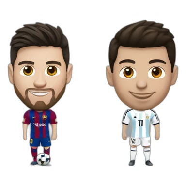 lionel messi and ronaldo mix sticker