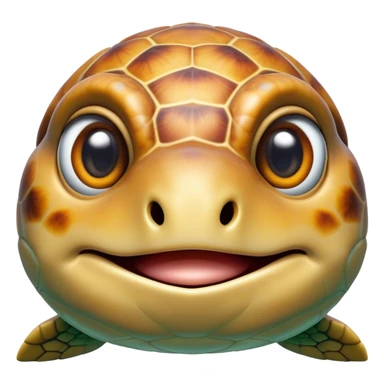 Cinematic Comical Sea Turtle Portrait Emoji, Head tilted dramatically with an exaggeratedly amused expression, featuring a boldly patterned, domed shell and wide, comically expressive eyes full of playful disbelief, Simplified yet hilariously expressive features, highly detailed, glowing with a slightly sassy oceanic glow, high shine, dramatic yet playful, stylized with an air of cheeky marine mischief, soft glowing outline, capturing the essence of a meme-worthy sea turtle that looks ready to glide its way into viral fame! sticker