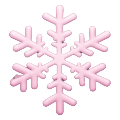 light pink snowflake  sticker