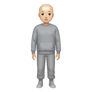 bald man sweatshirt ful body sticker