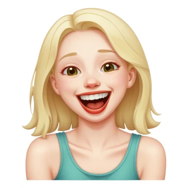 Girl choking herself as a joke sticker