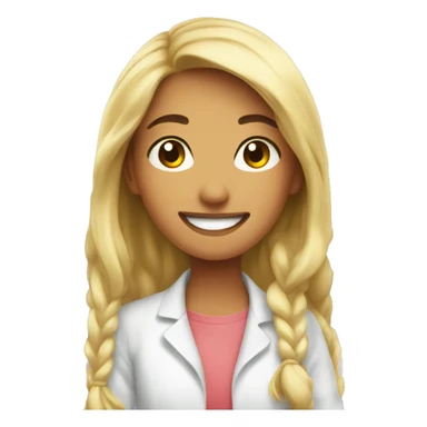 soft smiling girl in kitchen sticker