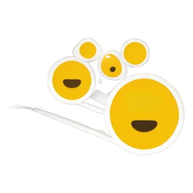 two overlapping circles in a rich yellow color (#FFD700 or similar to Paddle's brand yellow). The circles should be identical in size and overlap by about 30-40% in the center, creating a vesica piscis shape. The design should be clean and minimal with a solid fill sticker