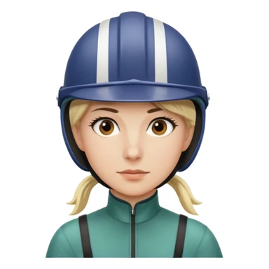  horse jockey woman face sticker