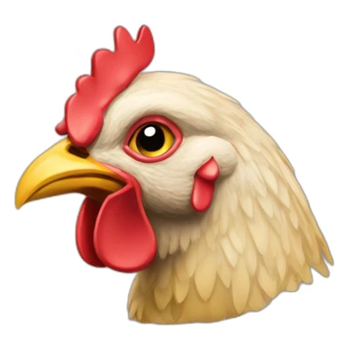 cabeza de gallina sticker