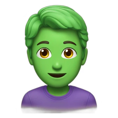 Emoji cœur vert sticker