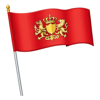 “Emoji-style red waving castle flag, flat clean lines, simple heraldic shape, no castle shown.” sticker