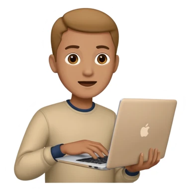 emoji of men which is holding a laptop and speaking sticker