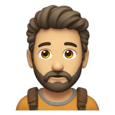 Minios calvo con barba canosa sticker