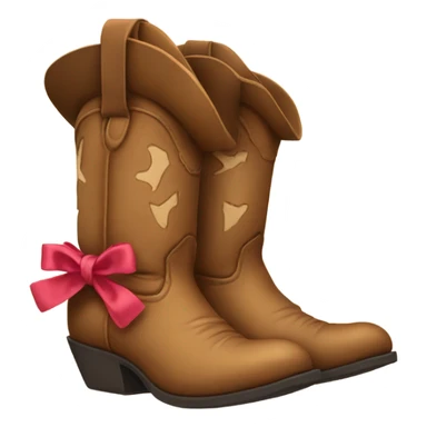 Cowboy boots with bows sticker