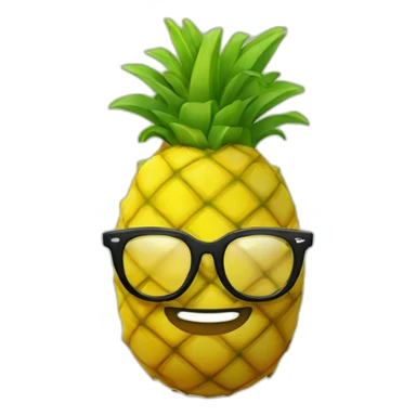 Ananas avec des lunettes de soleil sticker