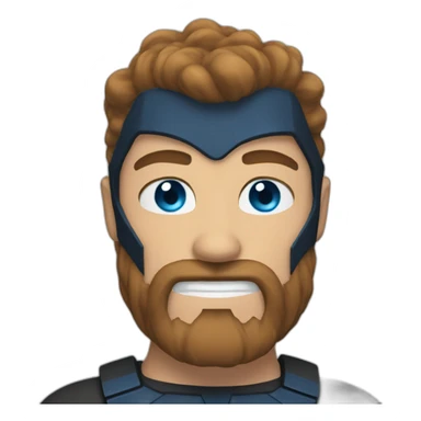 Batman Blue Eyes Brown Beard Muscle sticker
