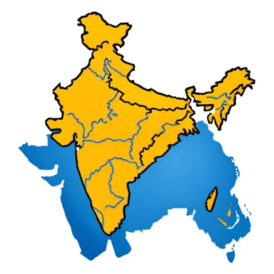 India map with saffron colour ( akhand Bharat ) sticker