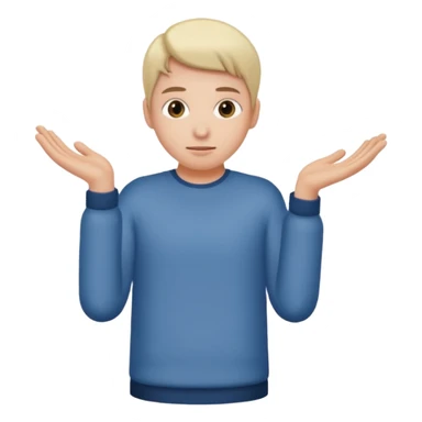 Person hiding object behind back sticker