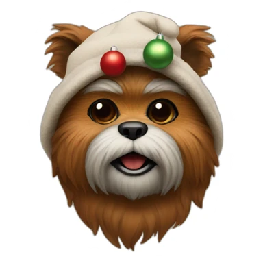 ewok with christmas hat sticker