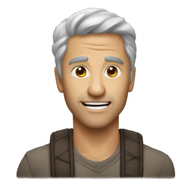 Очень красивая деушка с очень длинными коричневыми волосами дизайнер художник с милым кроликом  sticker