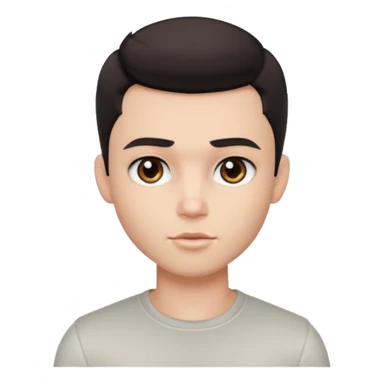 So so so pretty handsome bratz man,  black eyes ,  short dark hair, dark eyes, pale skin, defined jawline sticker