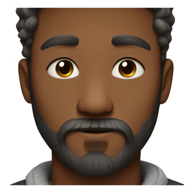 Pout with puppy eyes human with beard sticker