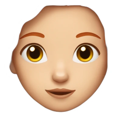 Girl with red hair and mixed black-orange cat sticker