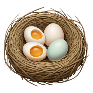 Nest with eggs  sticker