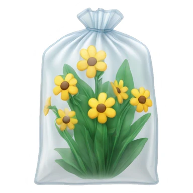 Clear ziplock bag of flower sticker