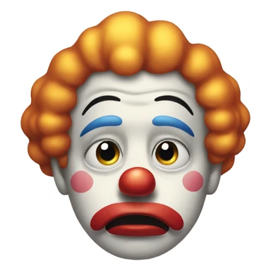 sad clown face sobbing sticker
