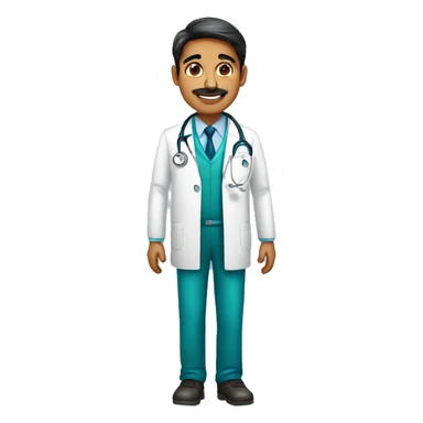 indian doctor male sticker