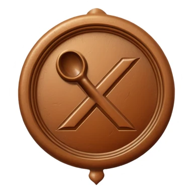 wax seal in the form of a check mark sticker