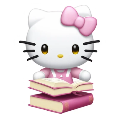 pink white light melody hello kitty sanrio cute Books sticker